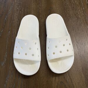 Crocs Classic Slide Sandals Unisex W6 M4 White Waterproof Slip On Summer